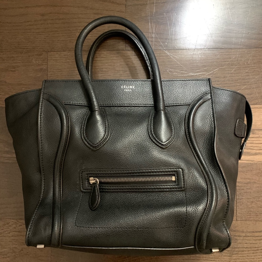 CELINE BLACK MICRO TOTE BAG - AUTHENTIC PREOWNED